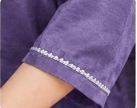 Lavender Purple Embroidered Kurta Pant Set with Dupatta - Image 3