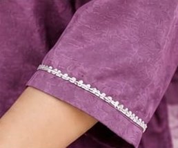 Plum Purple Embroidered Kurta Pant Set with Dupatta - Image 3