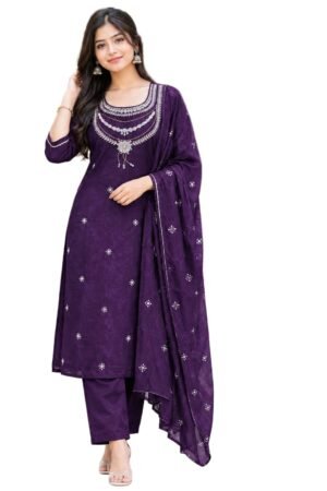Deep Purple Kurta Set