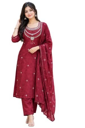 Maroon Kurta Set