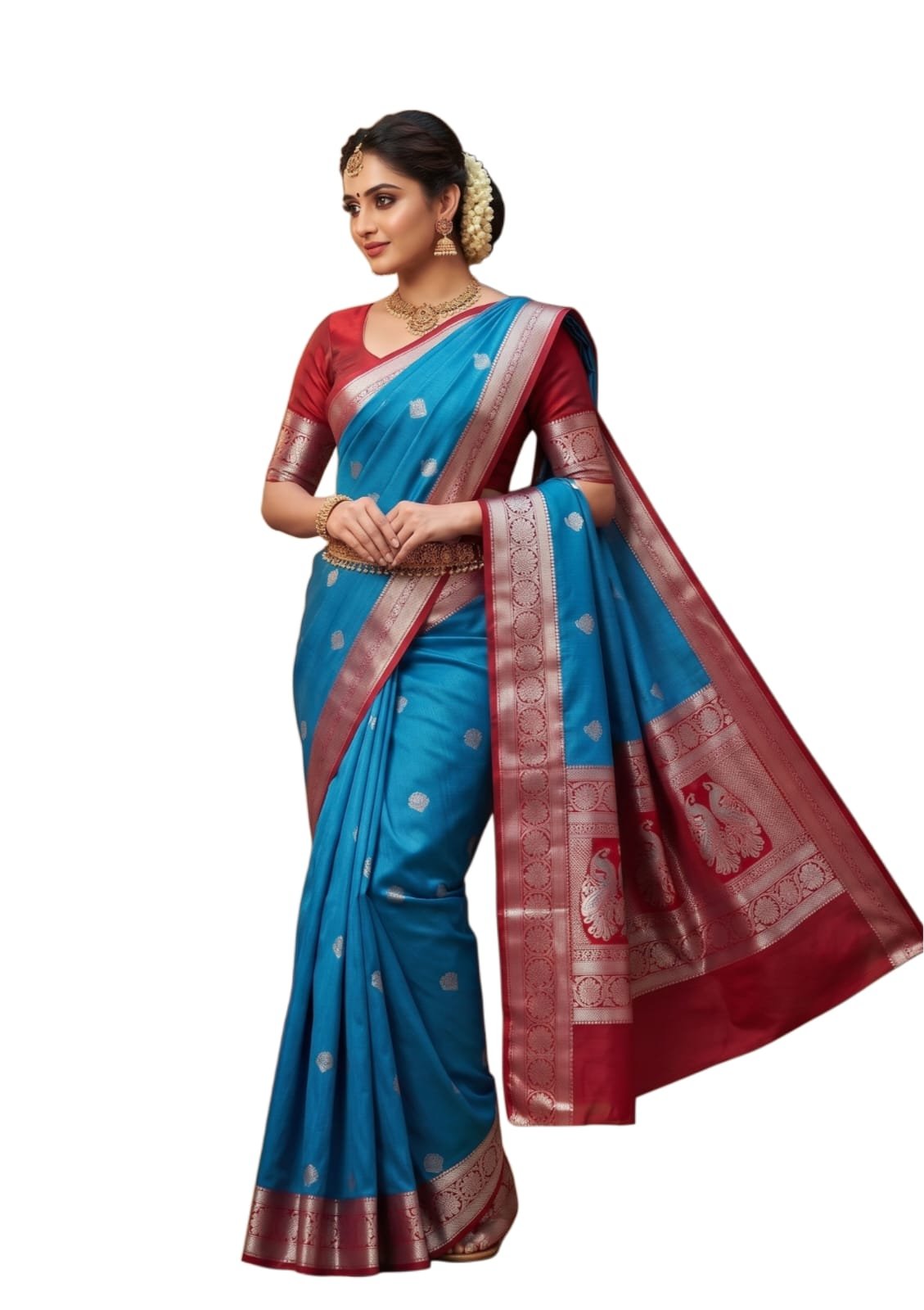 Maheswari Cotton Saree with Contrast BP