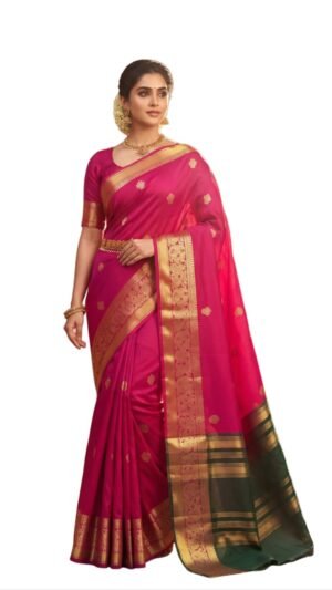 Maheswari Cotton Saree with Contrast BP